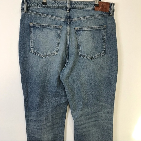 Lauren Ralph Lauren Black Label Med Wash High Rise Stretch Straight Leg size 14 - Picture 9 of 13